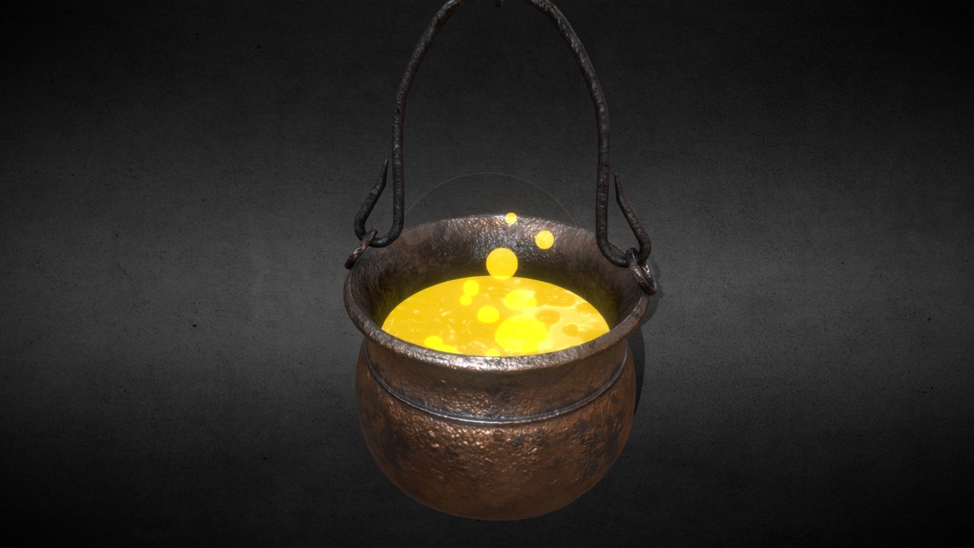  Copper  Witch Pot  Download Free 3D  model  by MDSDesign 