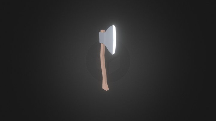 Low Poly Axe 3D Model