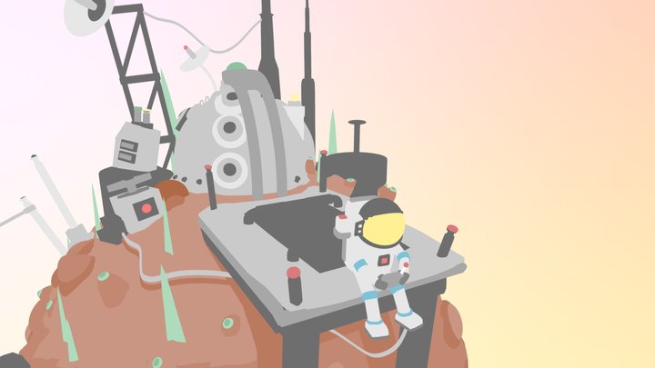 Space Island 3D Model