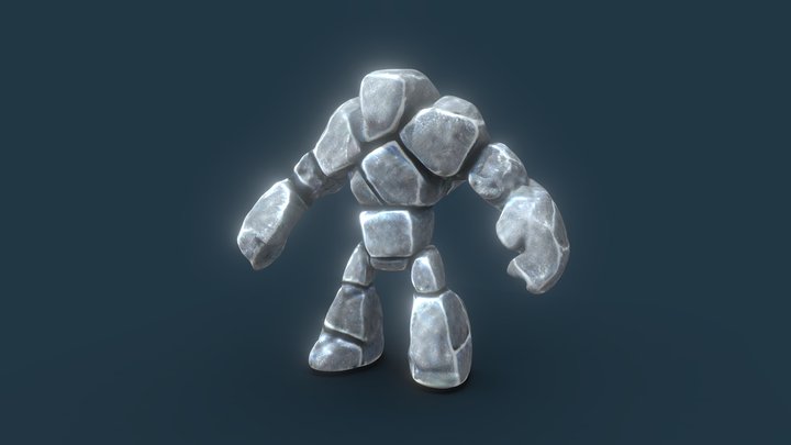 Stone Golem 3D Model