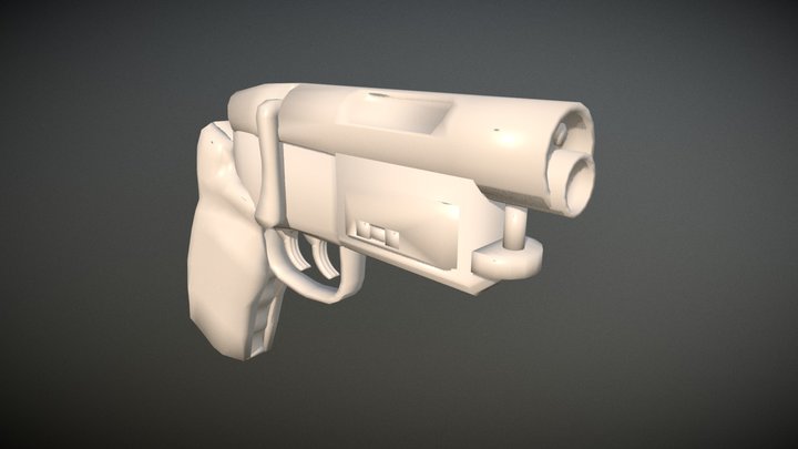 Blade Runner Gun low poly 3D Model
