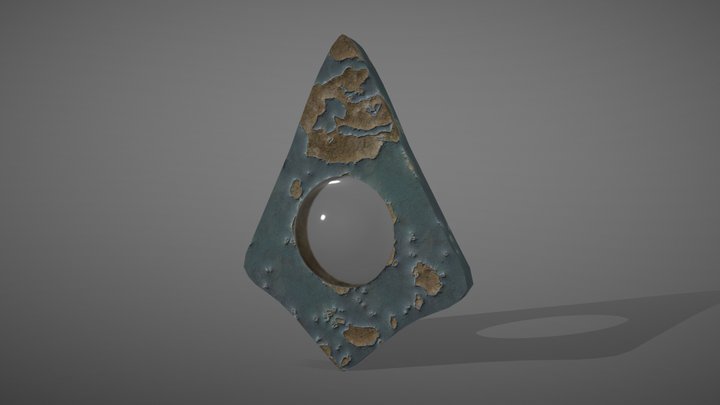 Worn-out Ouija Board Planchette 3D Model