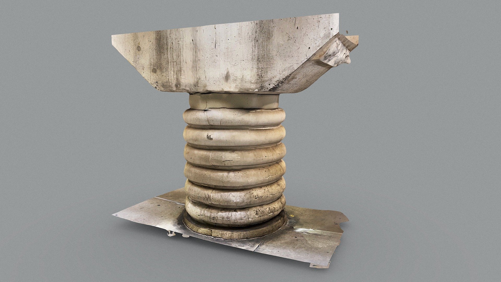 Concrete pillar in Gare Montparnasse — Sketchfab embed 3D viewer