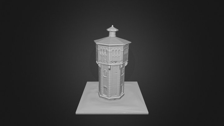 Водонапорная башня в станице Николаевская 3D Model
