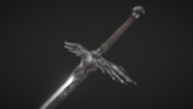 Fantasy Crow Sword 3D Model