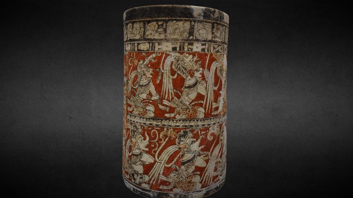 Vaso de los 11 dioses, Guatemala. 3D Model