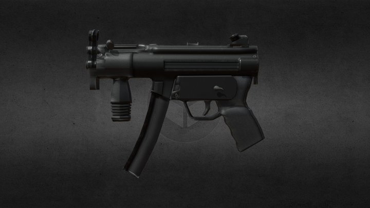 MP5k LOW POLY GAME ASSETE 3D Model