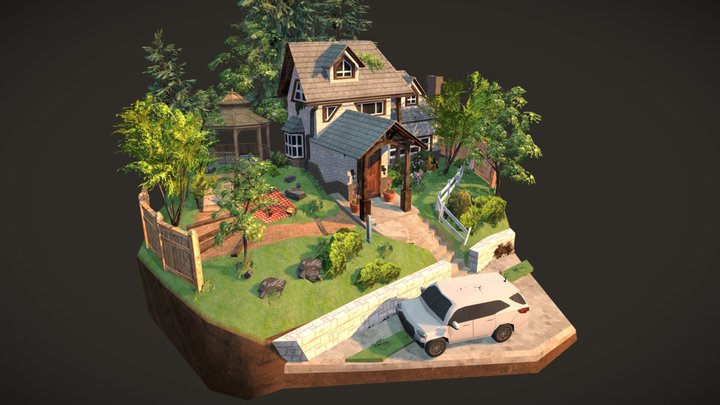 DAE Diorama - Grandma's House 3D Model