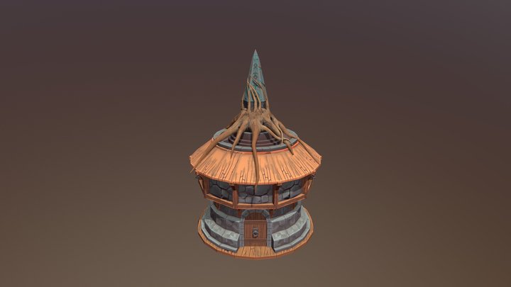 Stylized Tree House 3D Model