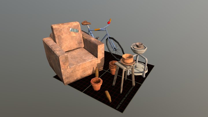 DAE 5 Finished props - Forest Loner 3D Model