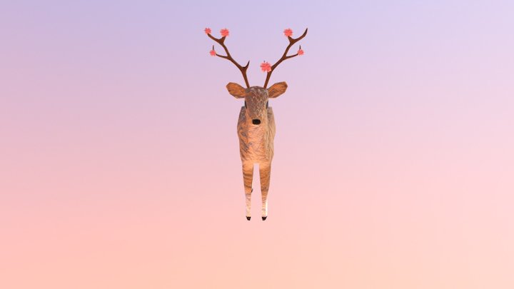 Sakura Deer 3D Model