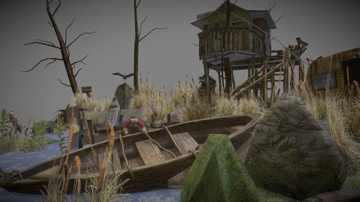 DAE Diorama - Forest Loner 3D Model
