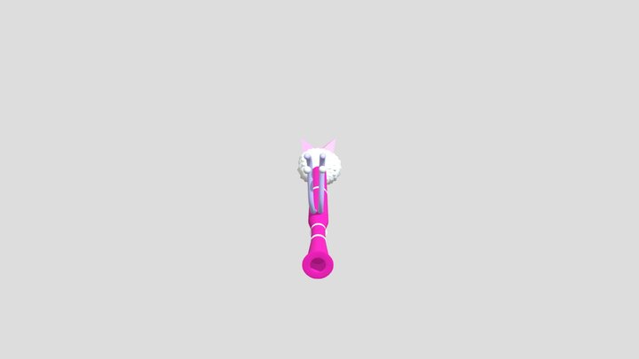 Zozoo Cat - LowPoly Bazooka 3D Model