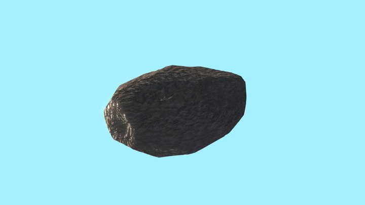 Rock: Black, Simple 3D Model