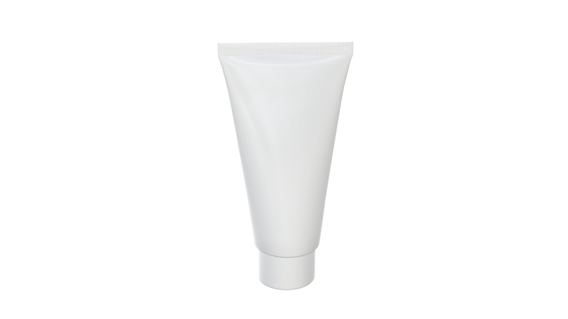3D model Cosmetic container 2 - This is a 3D model of the Cosmetic container 2. The 3D model is about a white glass with a white top.