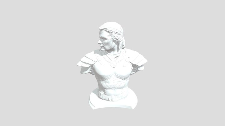 Geralt of Rivia BUST - Netflix season 02 3D Model