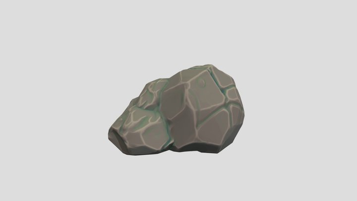 Large Stylised Rock 3D Model