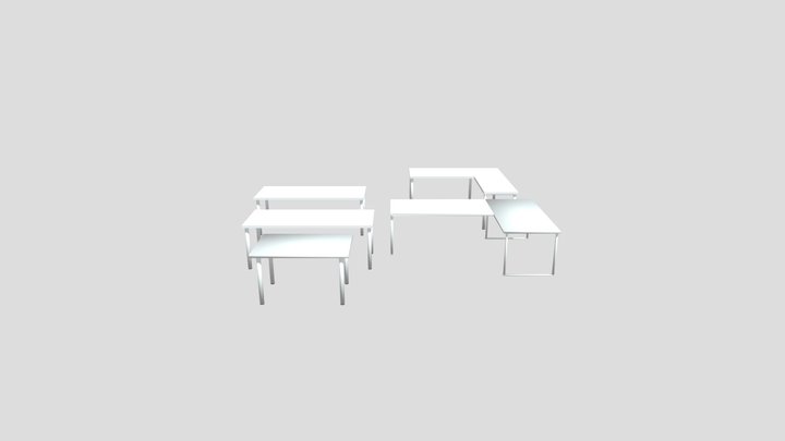 Tables/desk set 3D Model