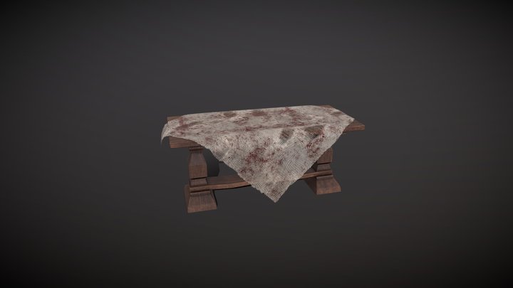 Medieval Table 3D Model
