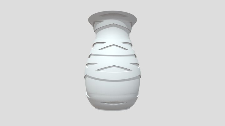 Decorated futuristic vase 3D Model