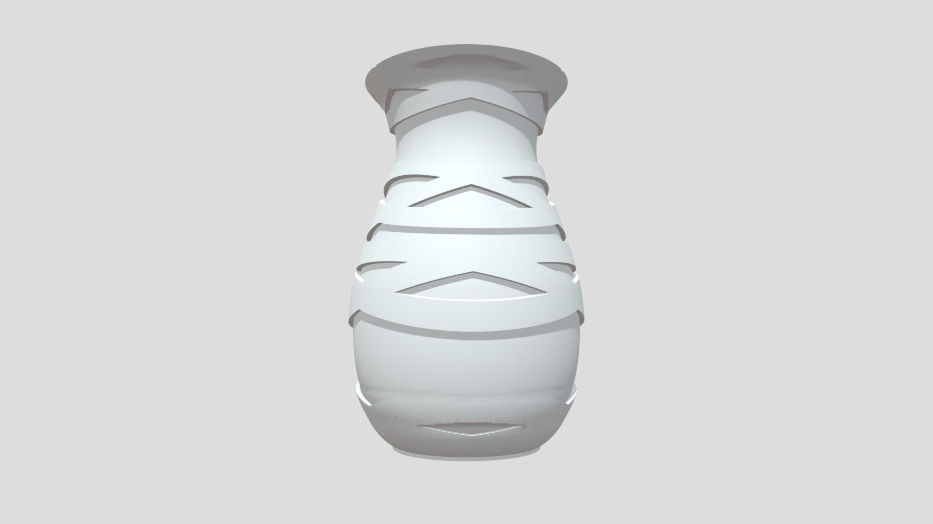 Decorated futuristic vase
