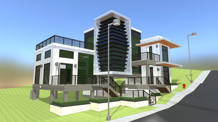 Modern Building A 3D Model