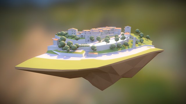 Flying Island 01 3D Model