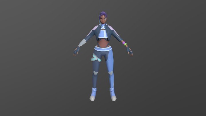 Sombra Overwatch 2 Antifragile Slay Star Fan Art 3D Model