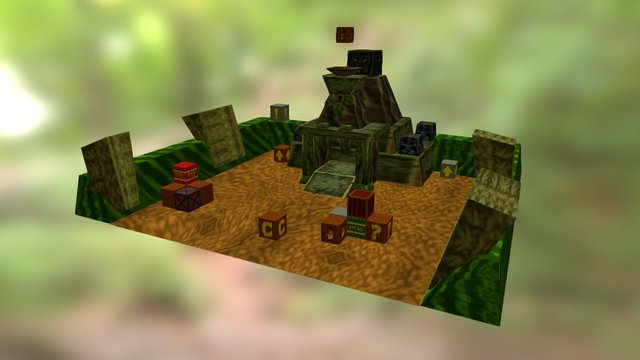 Crash Jungle Temple 3D Model