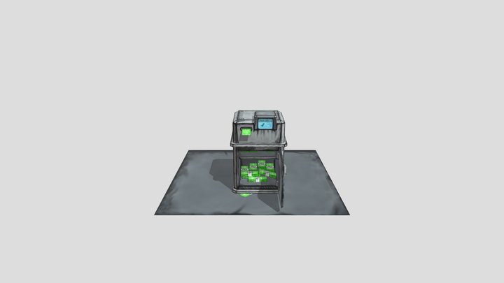 Borderlands style safe 3D Model