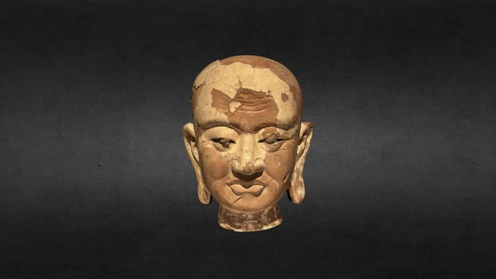 Painted Clay Arhat Head (彩绘泥塑罗汉头像) 3D Model