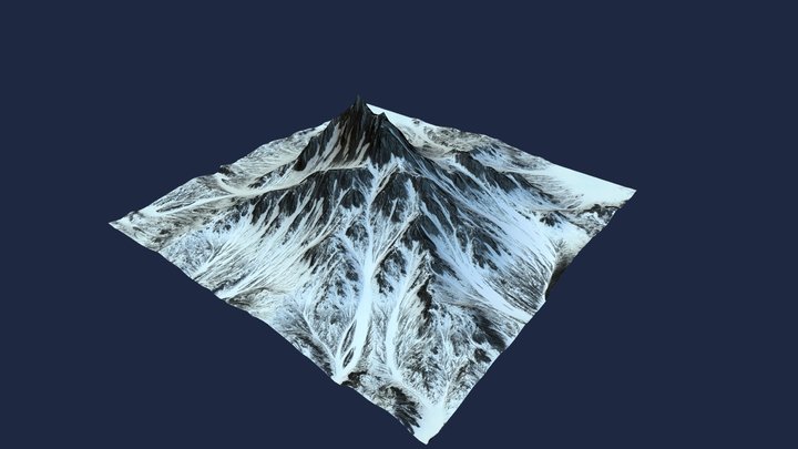 Background Mountain 4 - Low Poly 3D Model