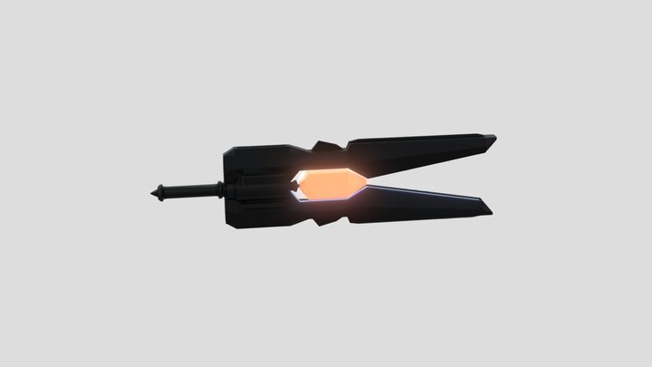 sci-fi canon sword 3D Model