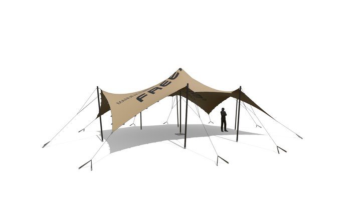 10m x 7.5 Corners Down 3D Model