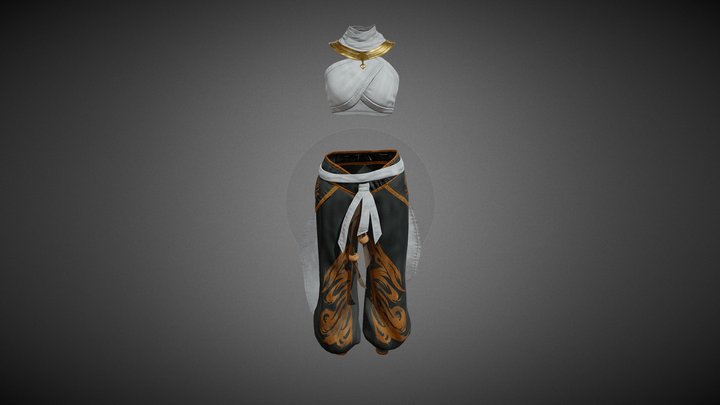 Female Warrior Cloth 3D Model