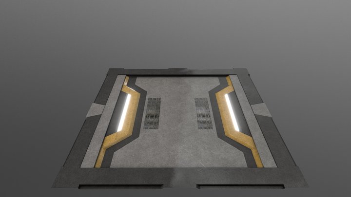 Sci Fi Modular Floor 3D Model