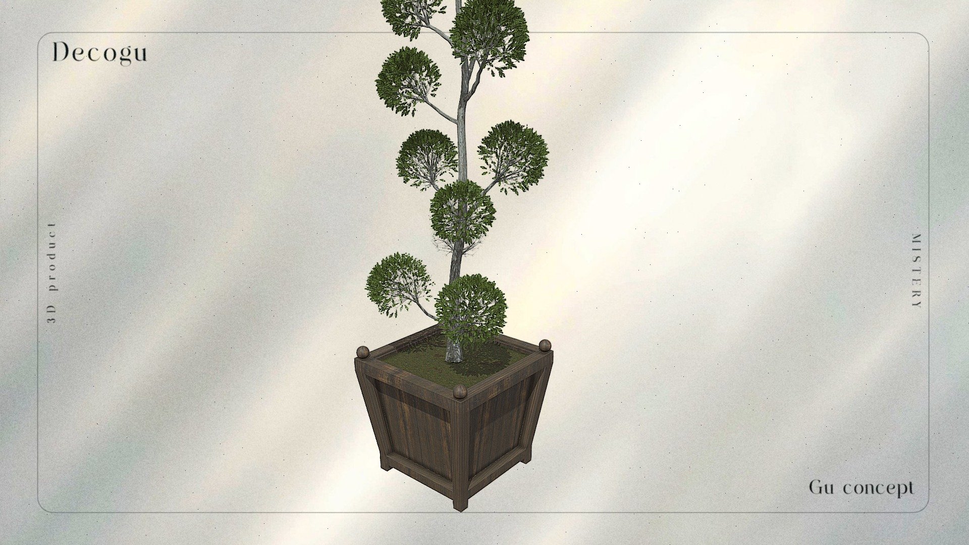Artificial Bonsai Tree in Wooden Planter