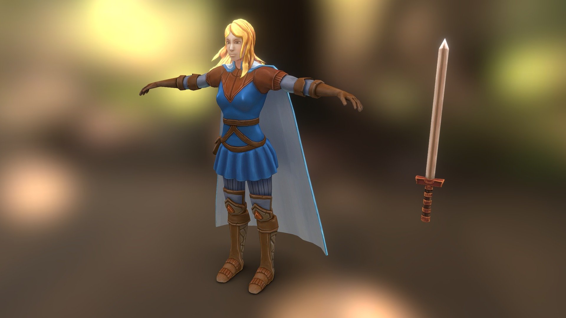 Female Knight - 3D model by MMKH [0a999b7] - Sketchfab