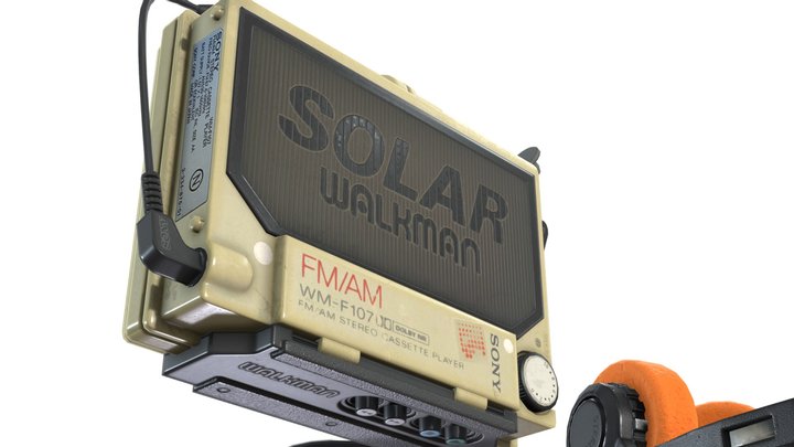 Cassette Player Solar Walkman (SONY) 3D Model
