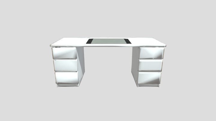 White desk_obj – Free 3D Model STL