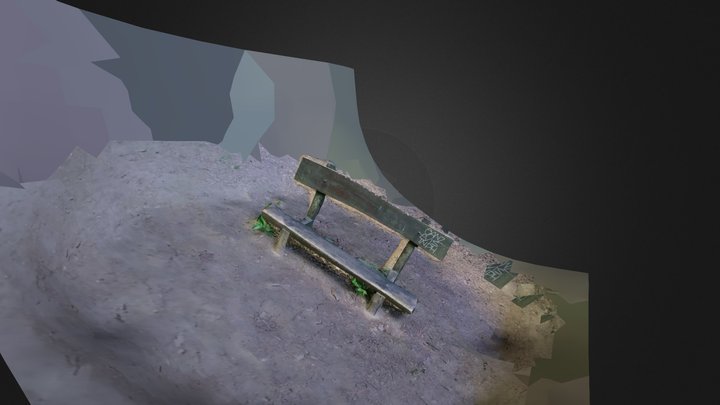 Bench in the forest 3D Model