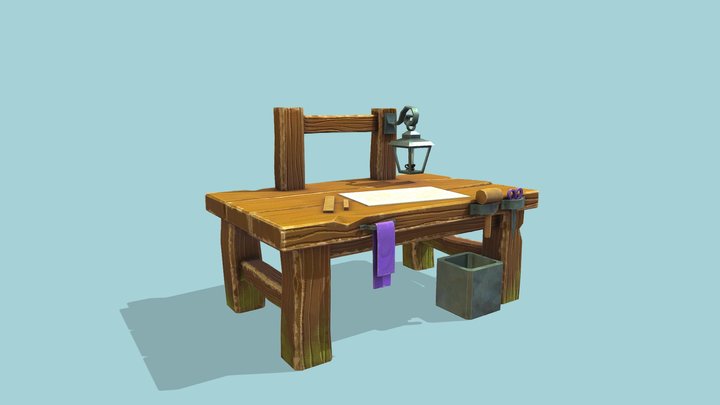 Crafting Table 3D Model
