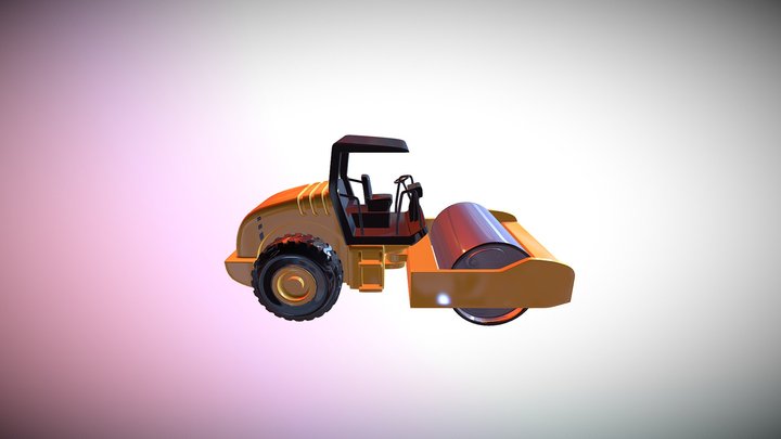 Road Roller 3D Model