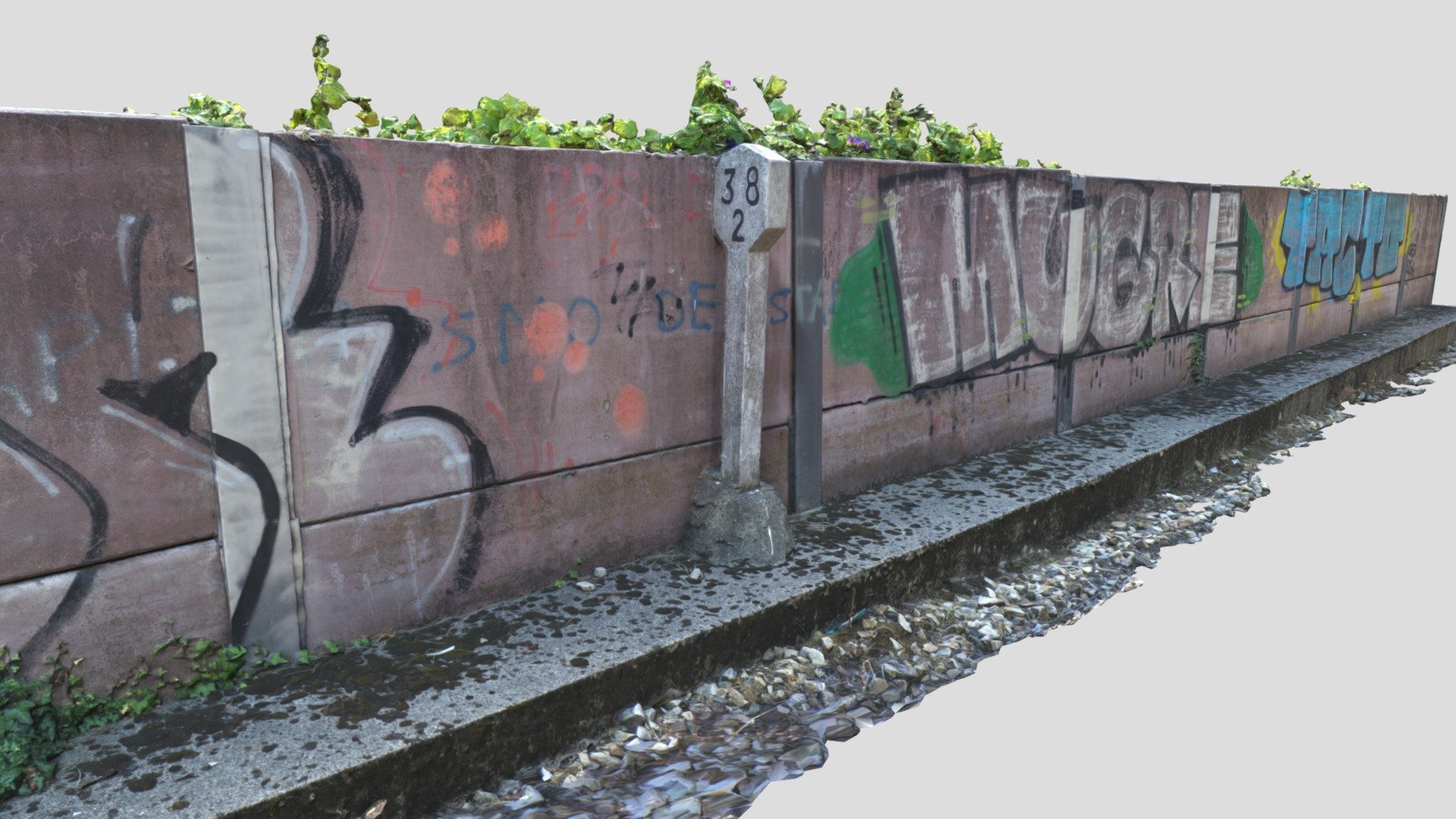 Graffitis en apeadero — Sketchfab embed 3D viewer