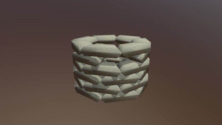 Sandbag Wall 03 3D Model