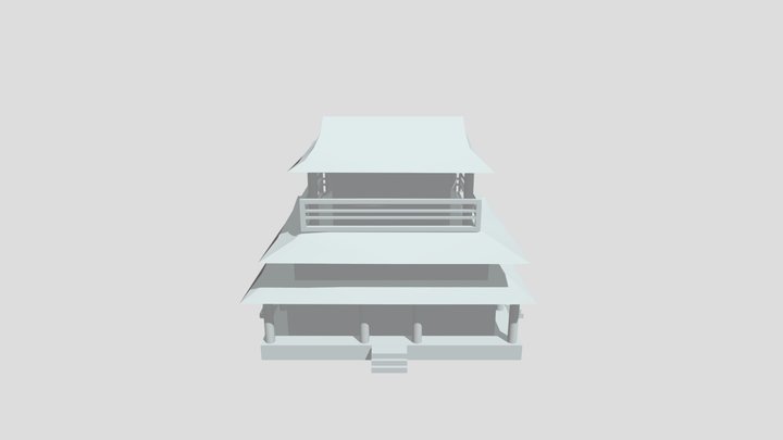 Japanese-Style Building 3D Model