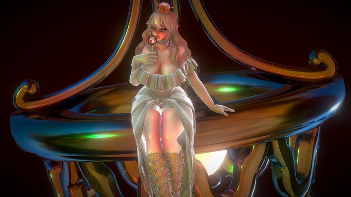 Booette swinging on a chandelier 3D Model