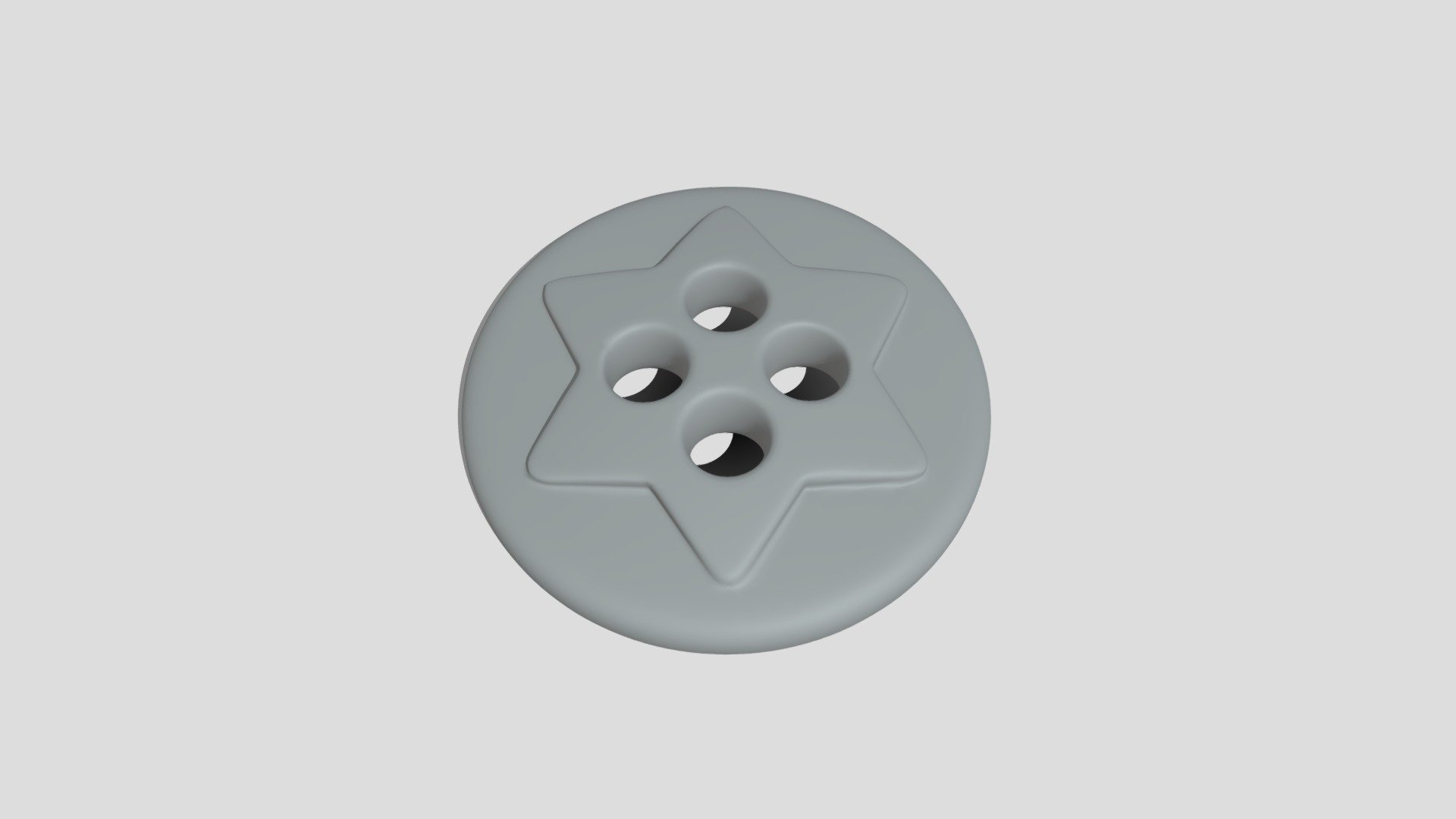 Sewing Button 007 - Star On Top 1,5cm 4 Holes