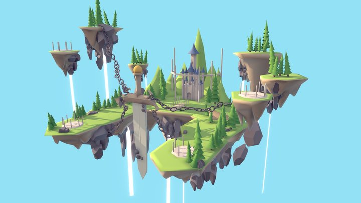 Fantasy Island - The Kingdom of Heavenly Sword 3D Model