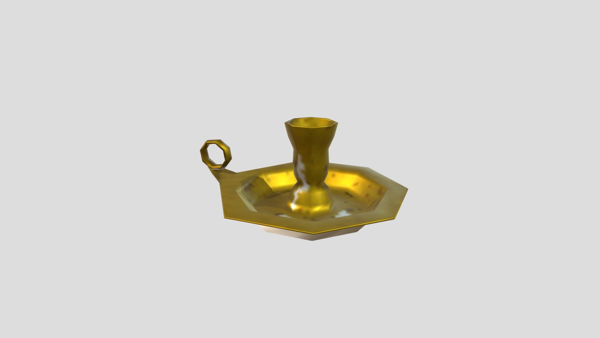 low poly candle stick